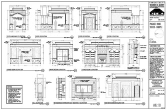 Dream House Plans, custom home plans, interior elevations, kitchen, trim work, entertainment center,